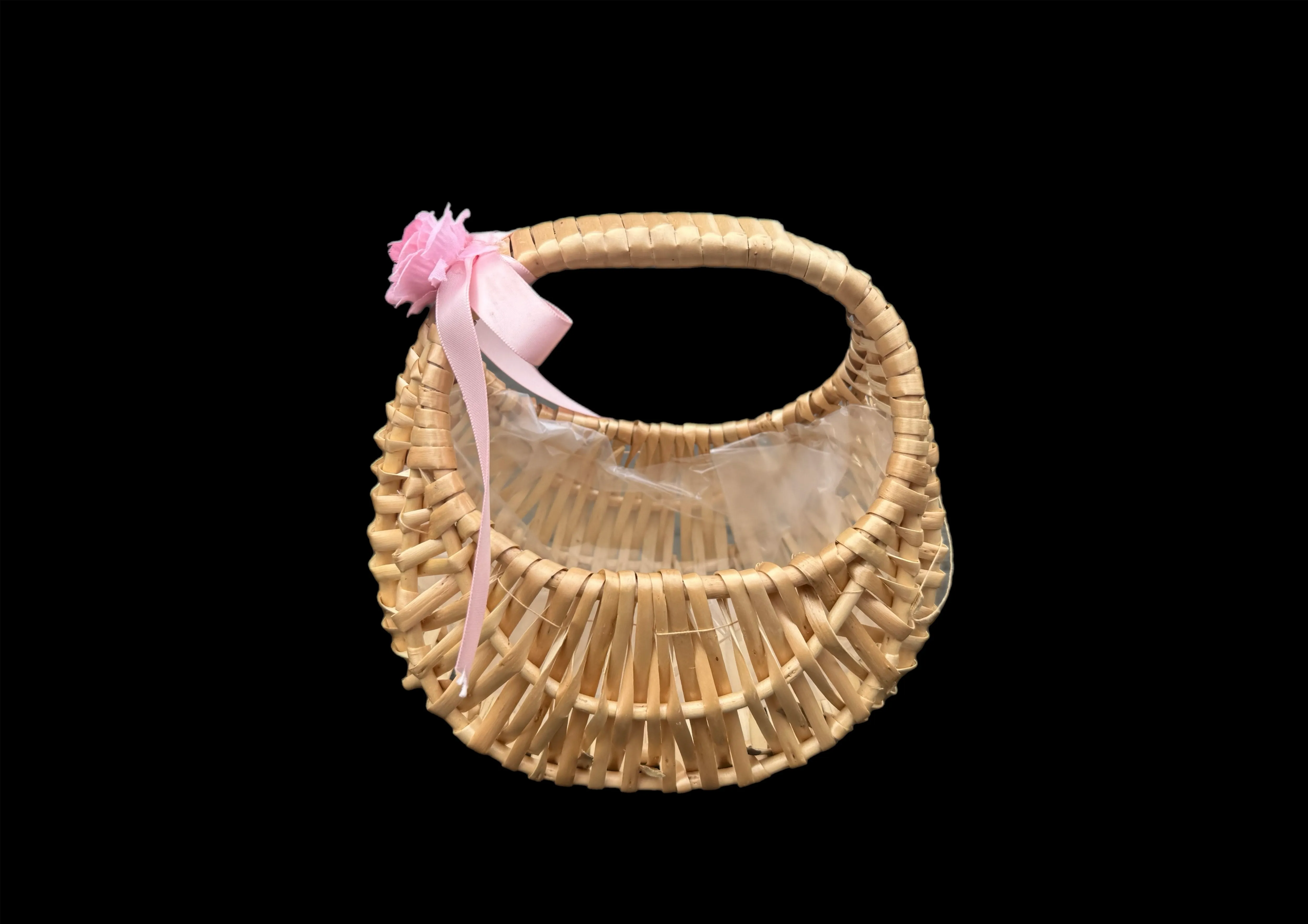 Flower Girl Basket (natural wicker)