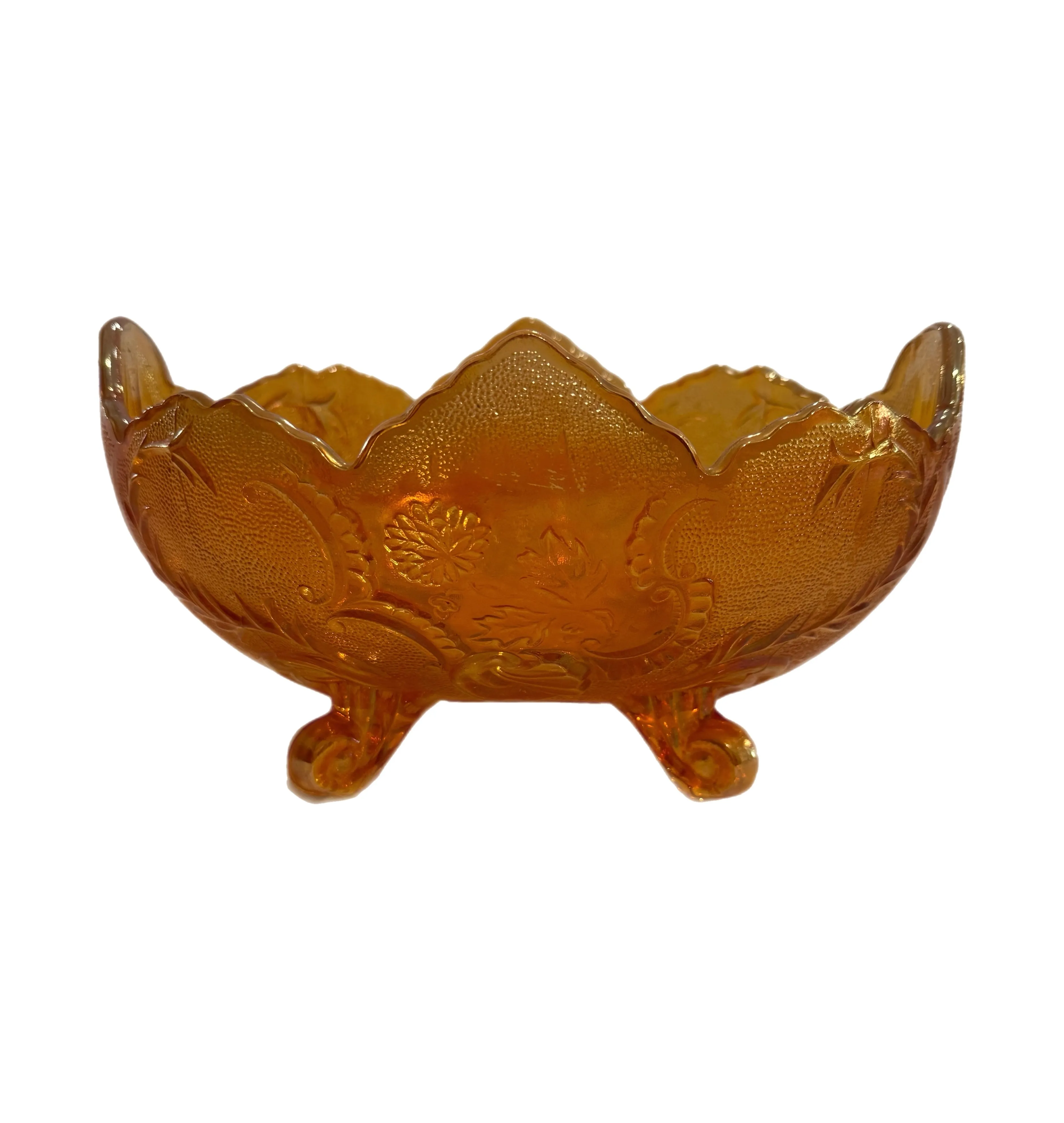 Marigold Footed Scalloped Bowl