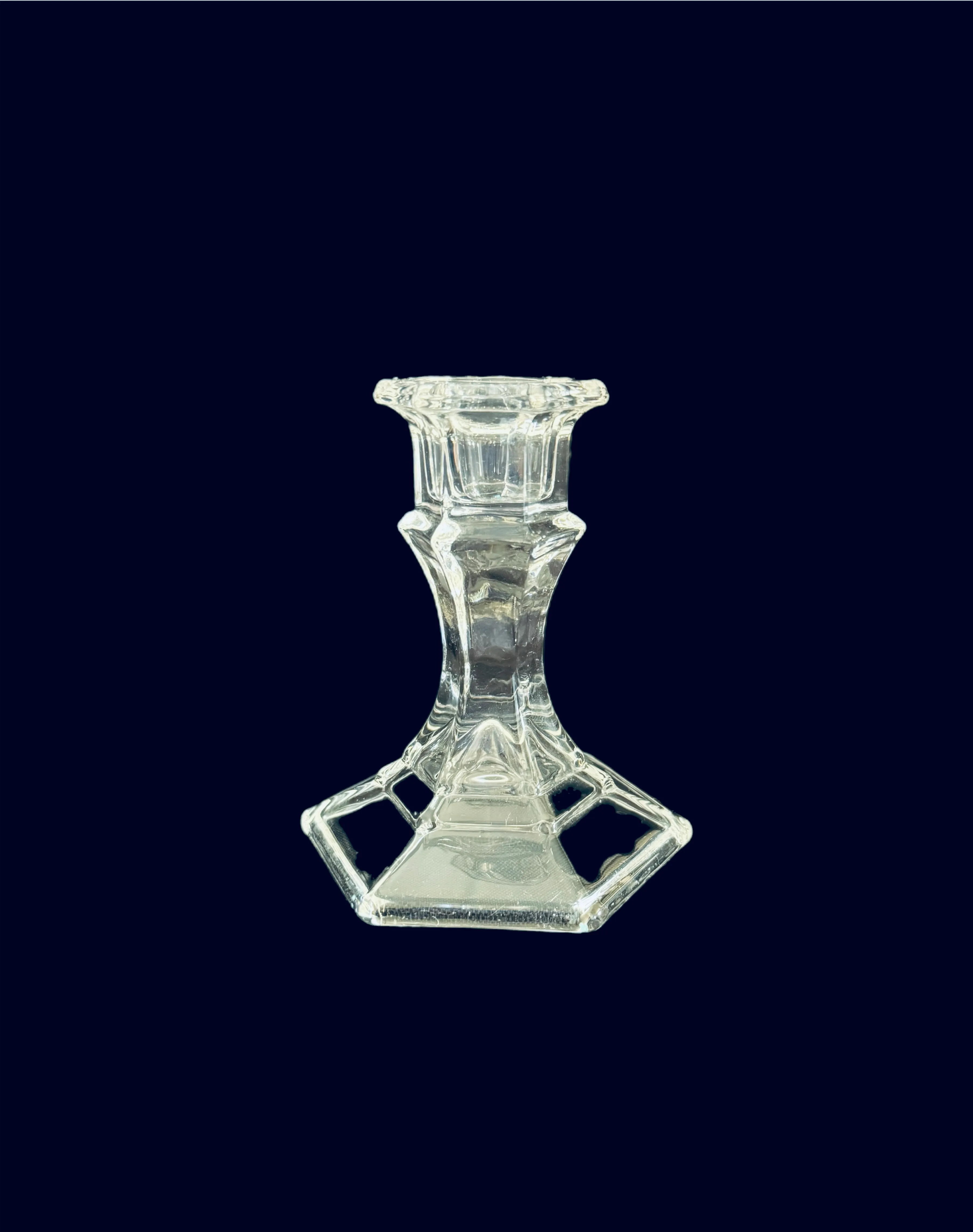 Clear Taper Candle Holder