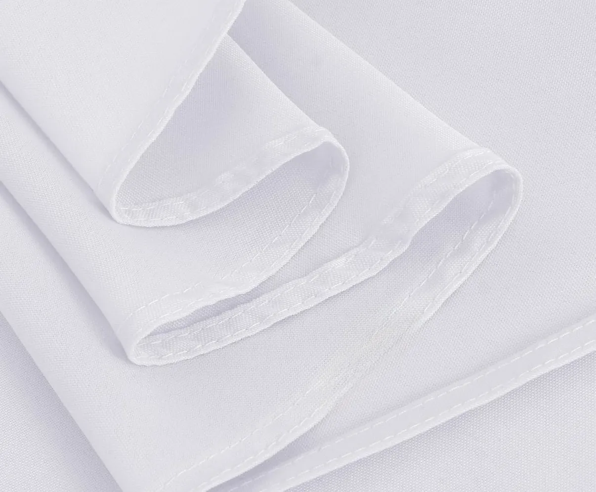 90”x156” white tablecloth 