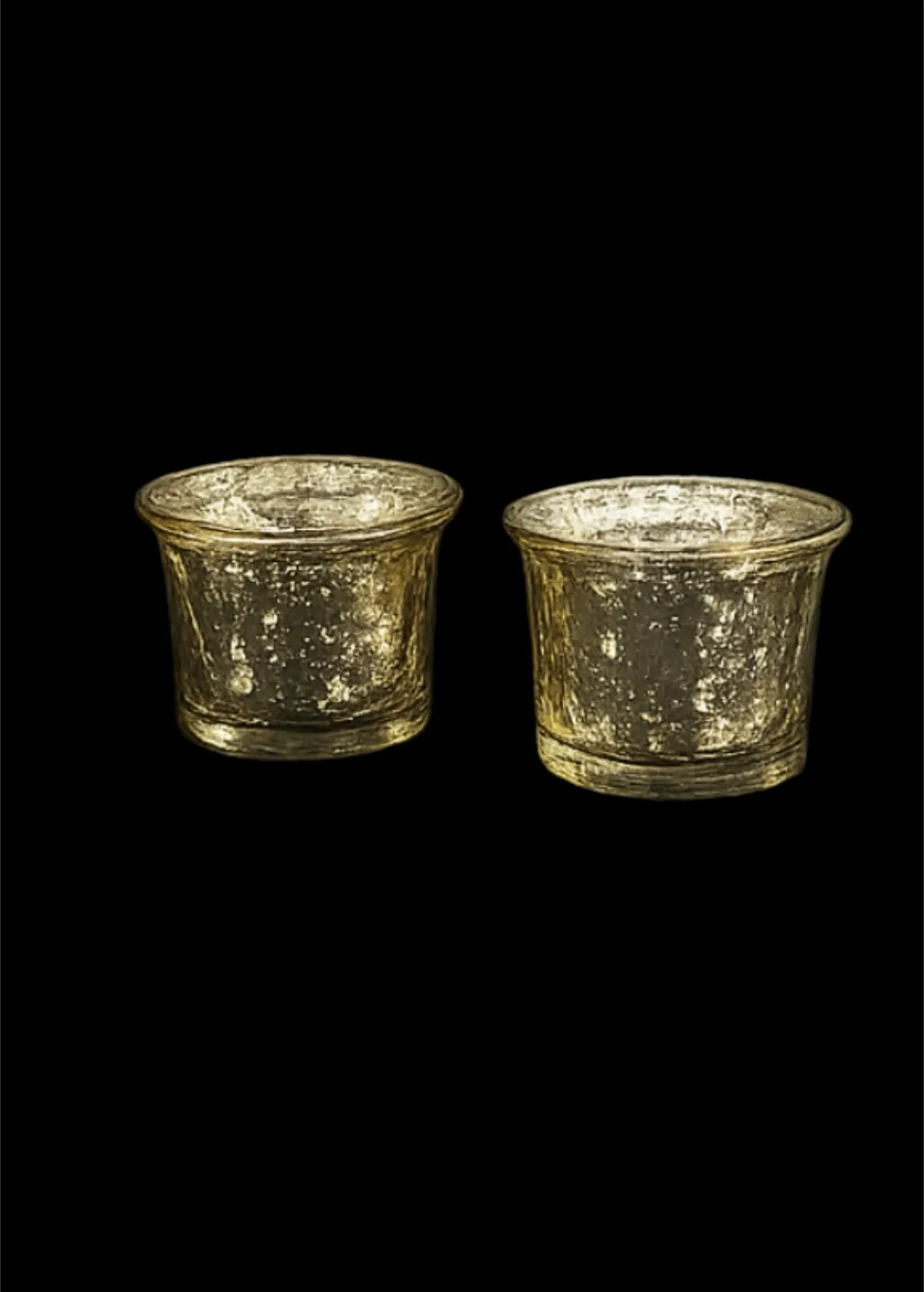 Gold Mercury glass Votive