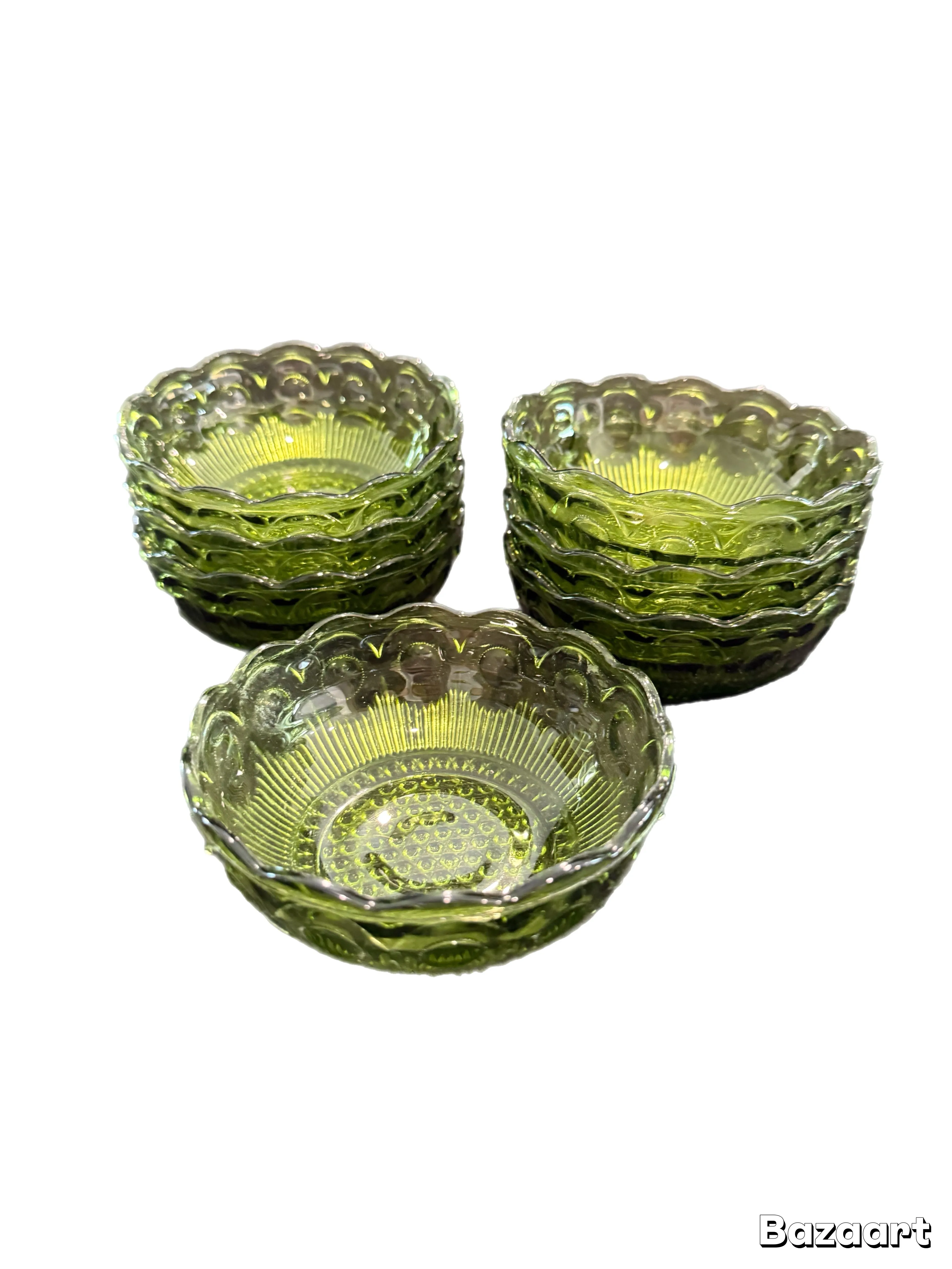 Small Green Candy Dish Set (7)