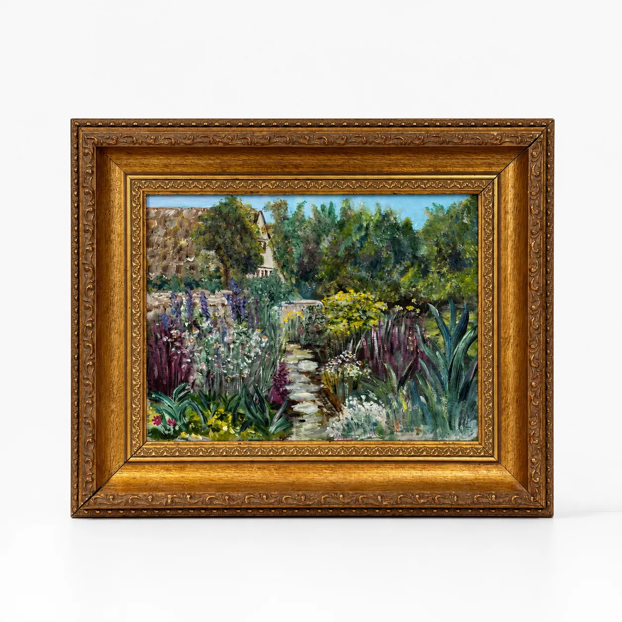 Ornate Wooden Frame with Painting