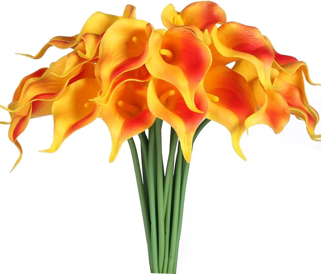 Artificial Calla Lilies - Orange