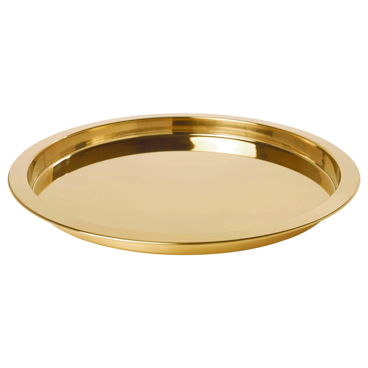 Gold Round Serving Tray 15"
