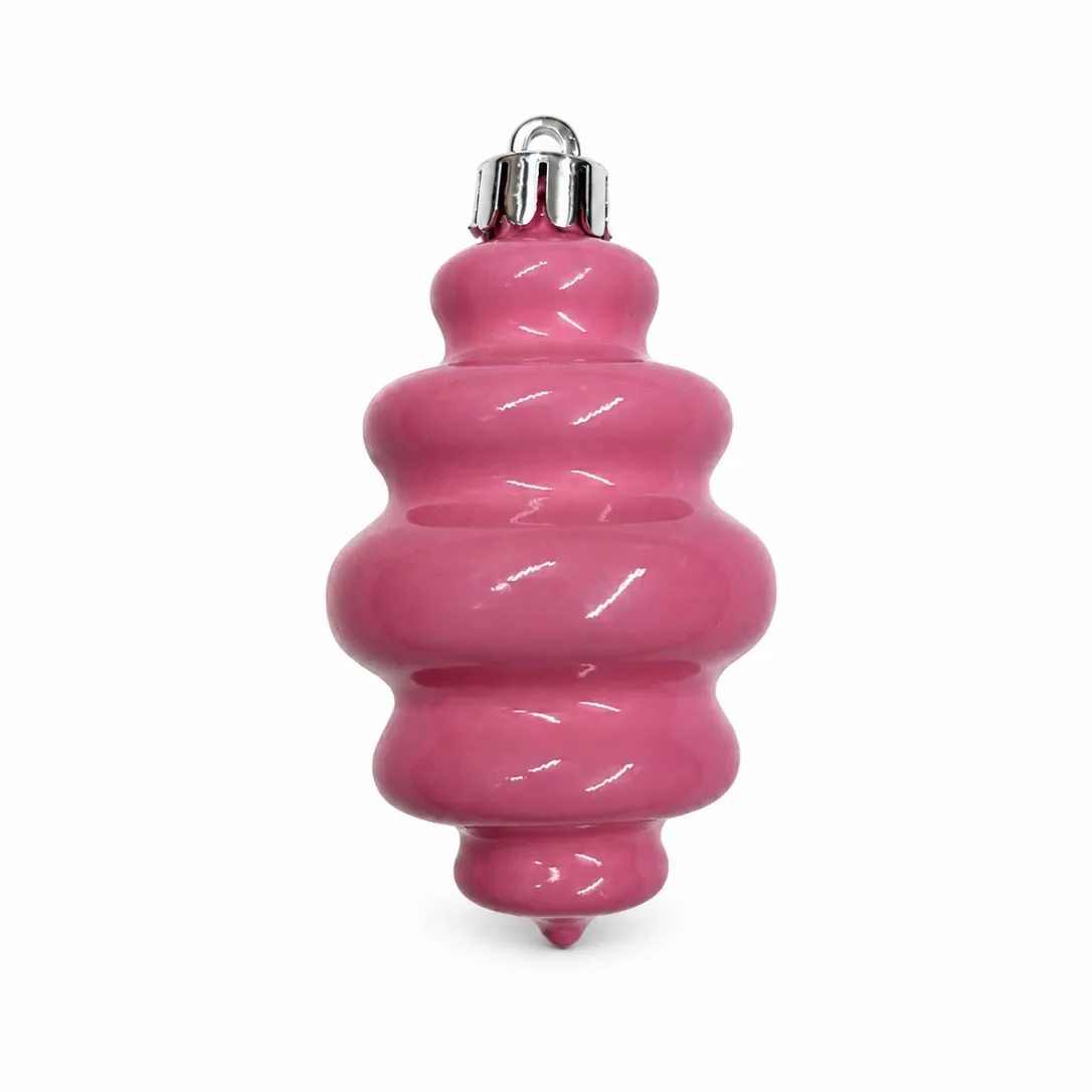Light Pink Drop Christmas Ornament - Set of 6