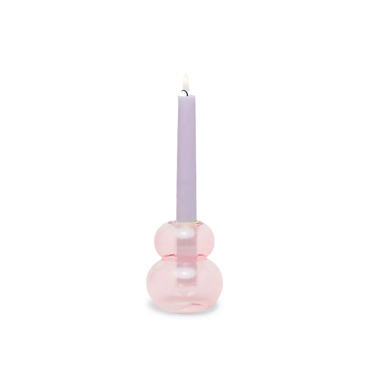 Pink Taper Candle Holder
