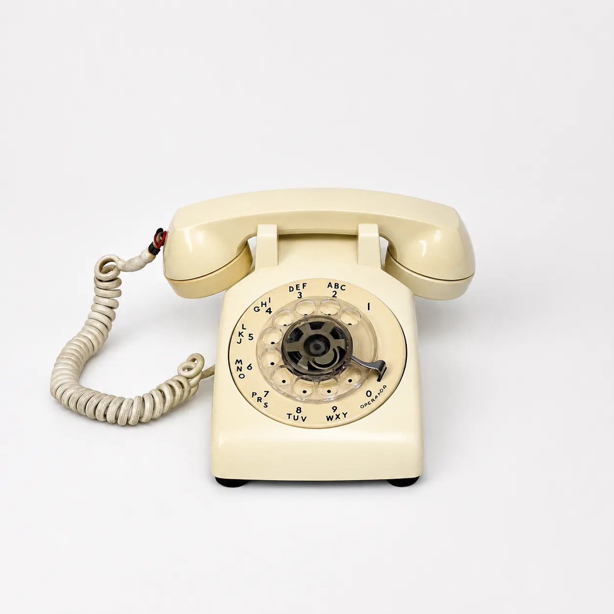 Vintage Rotary Phone - Cream