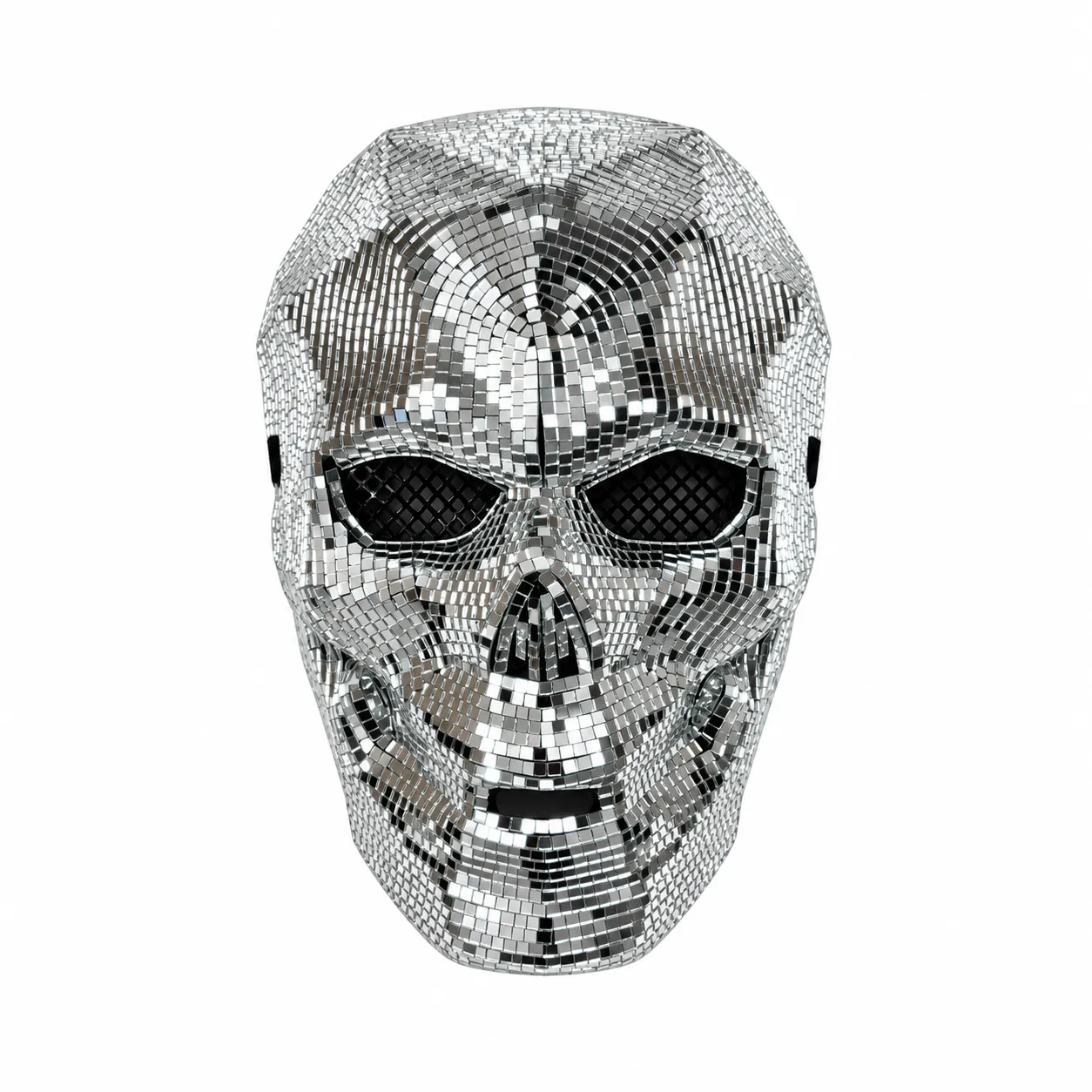 Silver Mirrored Skull Mask