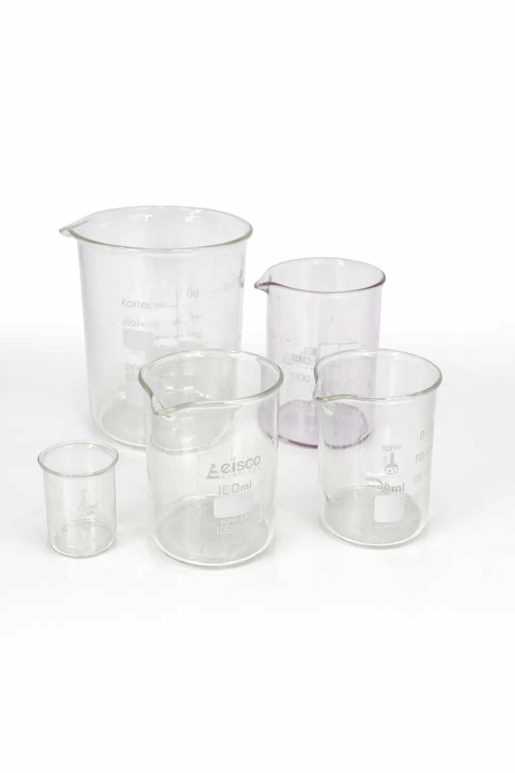 Assorted Glass Beakers - Set of 5