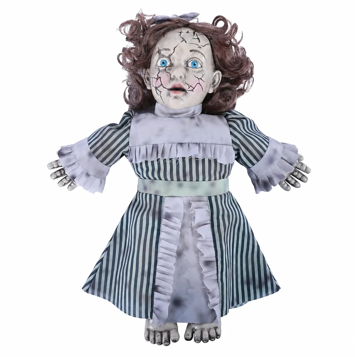 Halloween Haunted Striped Dress Doll