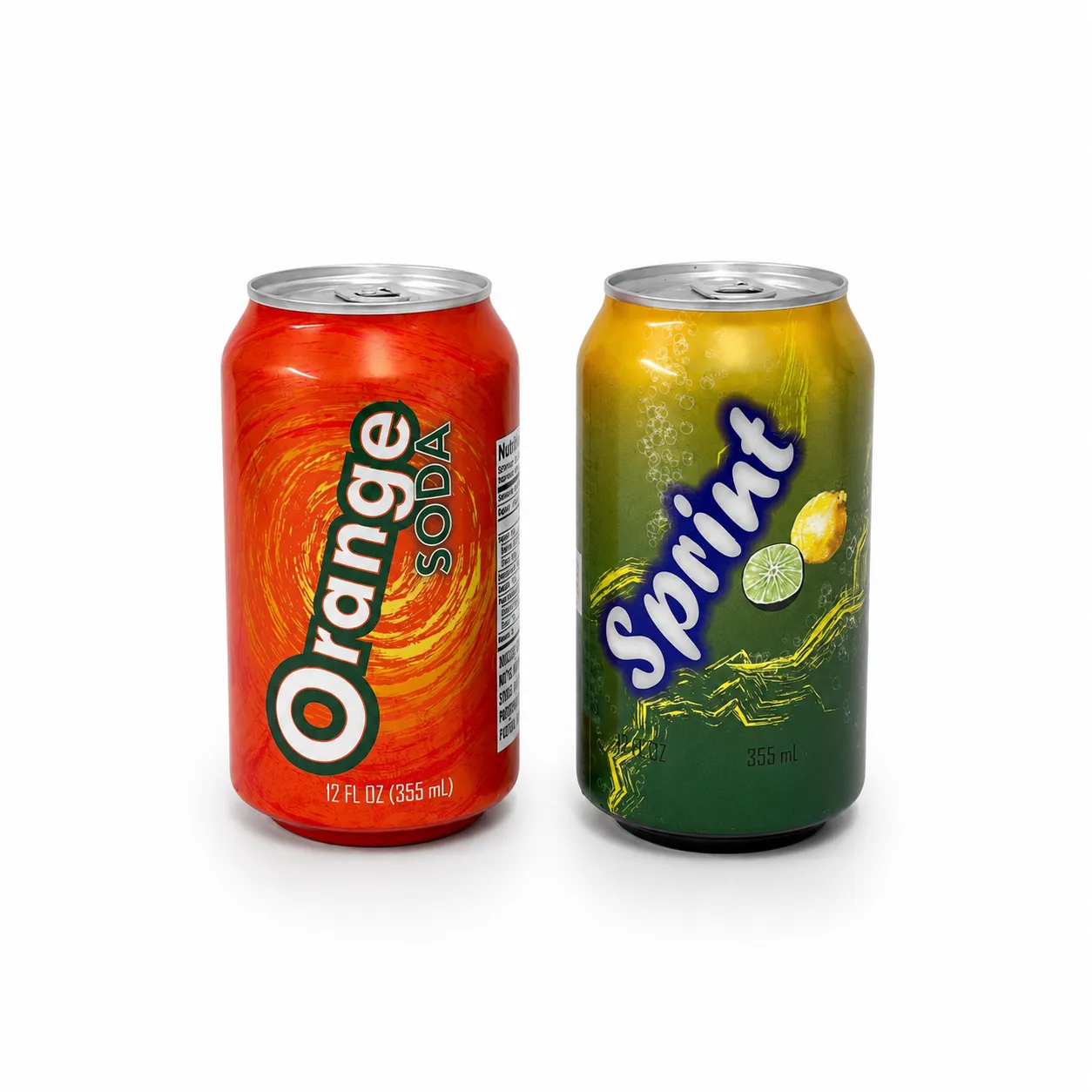 Fake Soda  Cans - Set of 2