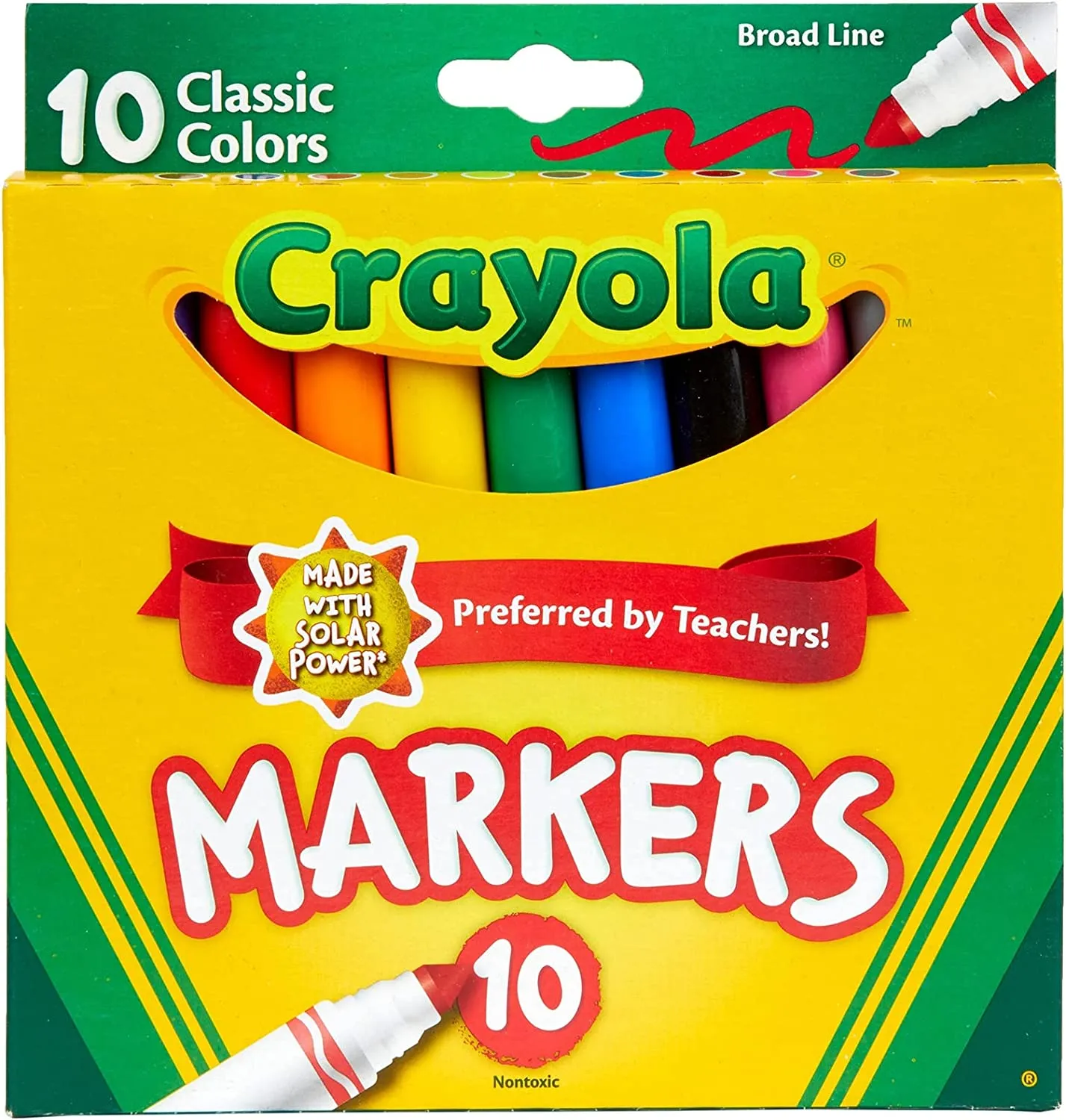 Crayola Broad Line Markers, Classic Colors 