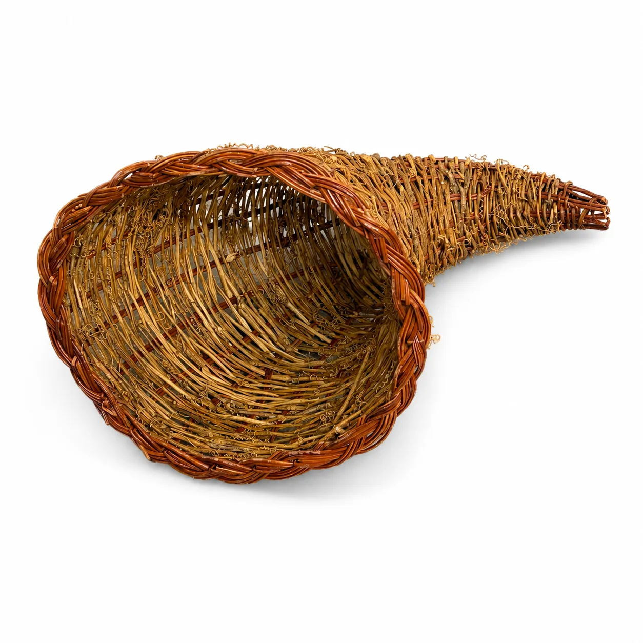 Natural Decorative Wicker Cornucopia