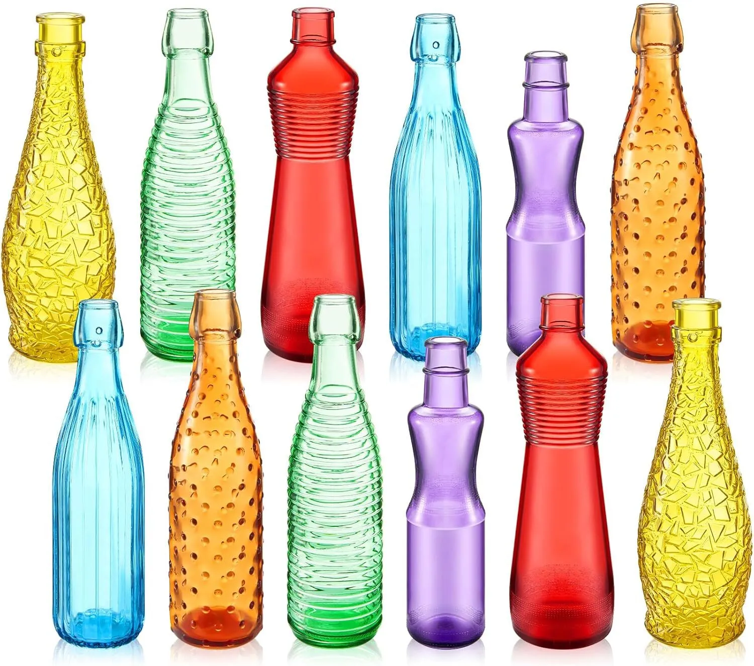 Colored Glass Bottles Colorful Empty Wine Bottles Decorative Glass Bottle
