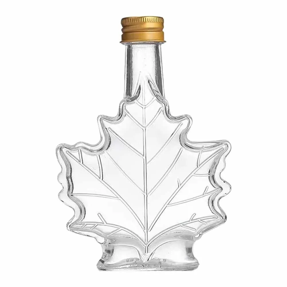 Mini Maple Leaf Shape Glass Bottle