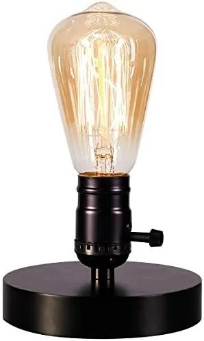 Industrial Small Desk Lamp Base with Plug