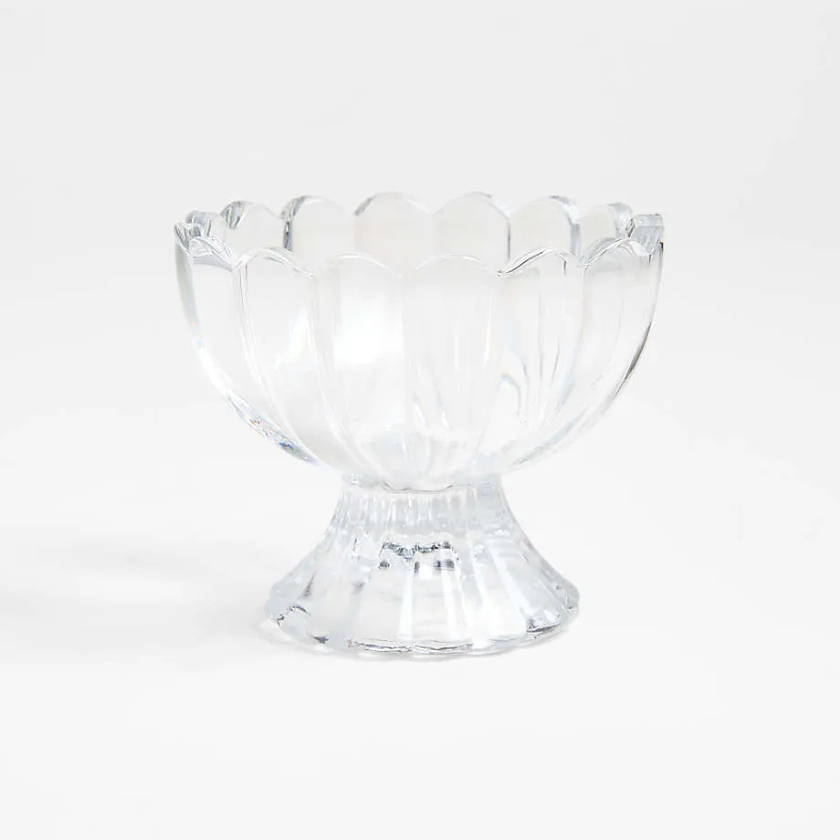 Glass Tulip Ice Cream Dish