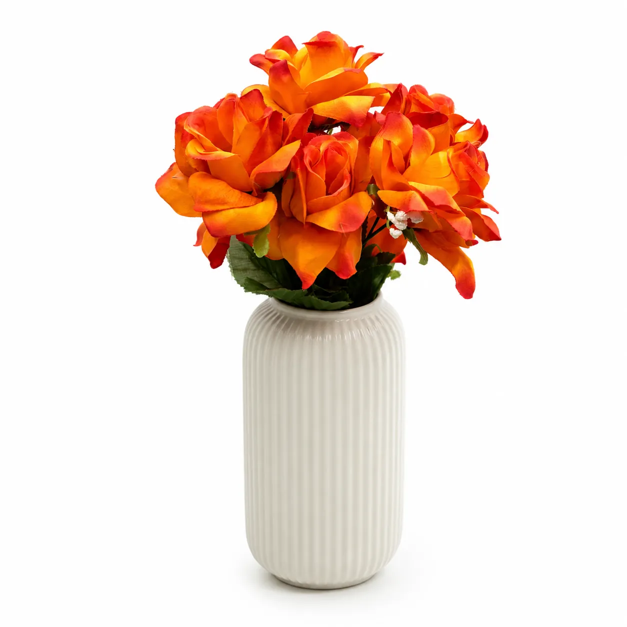 Artificial Orange Rose Bouquet