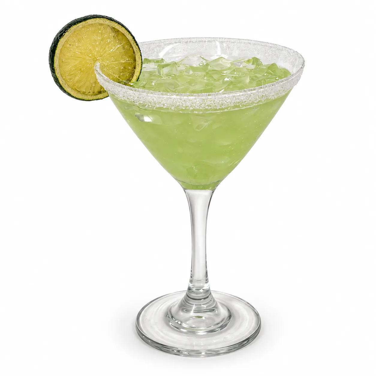 Faux Margarita with Lime and Salt Rim