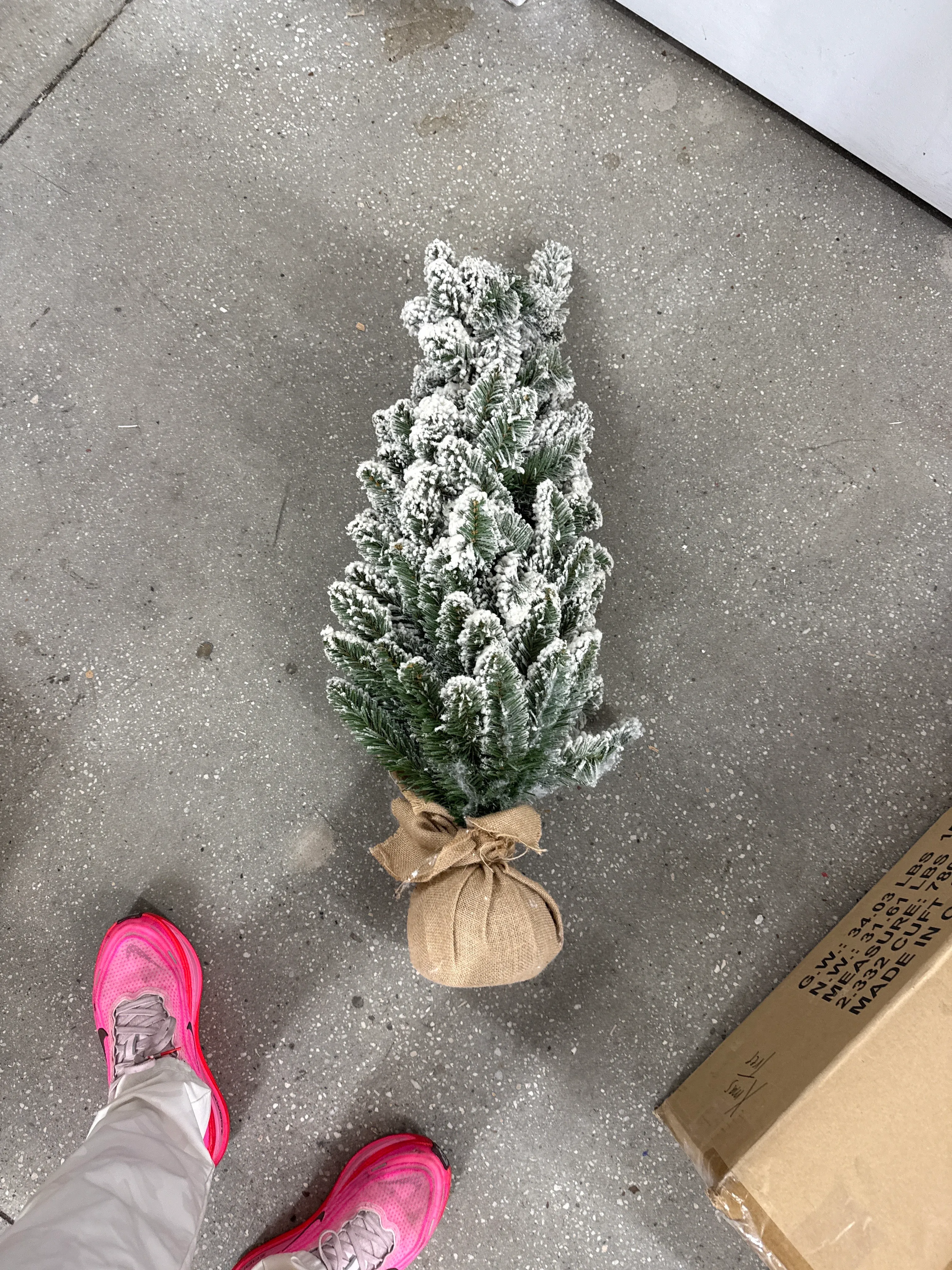 Frosted mini Christmas tree (32")