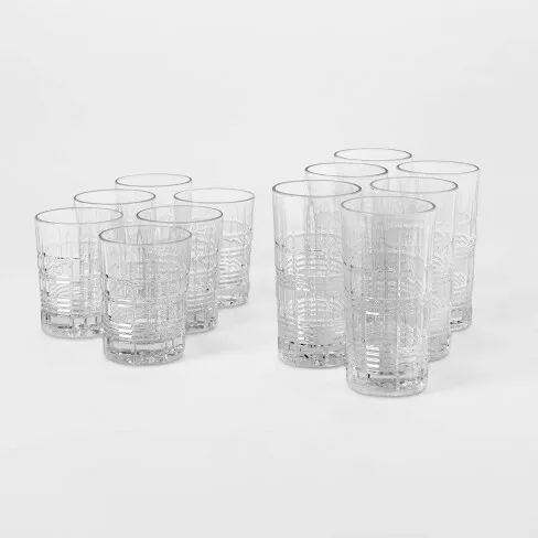 Carrolton Tumbler Glasses - Set of 12