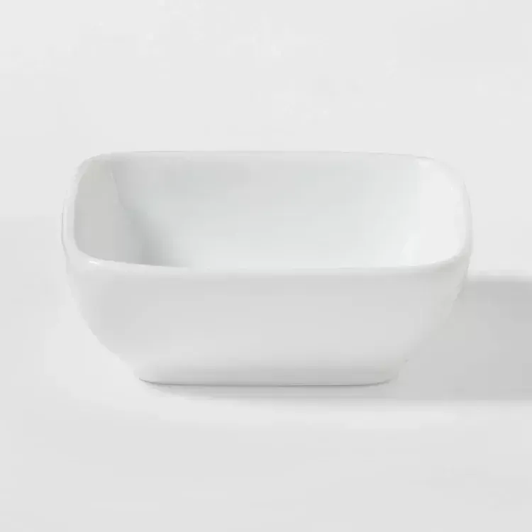 Porcelain Square Dip Bowl White 4oz 