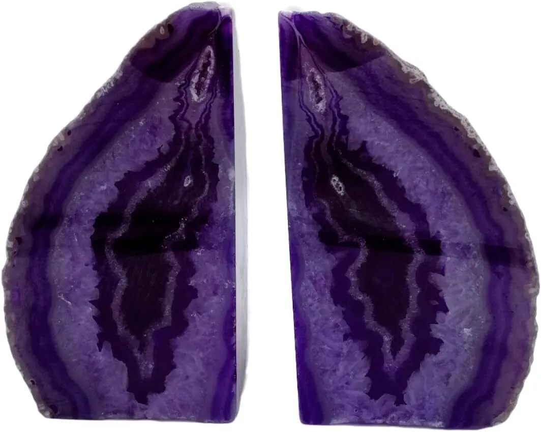 Purple Stone Bookends