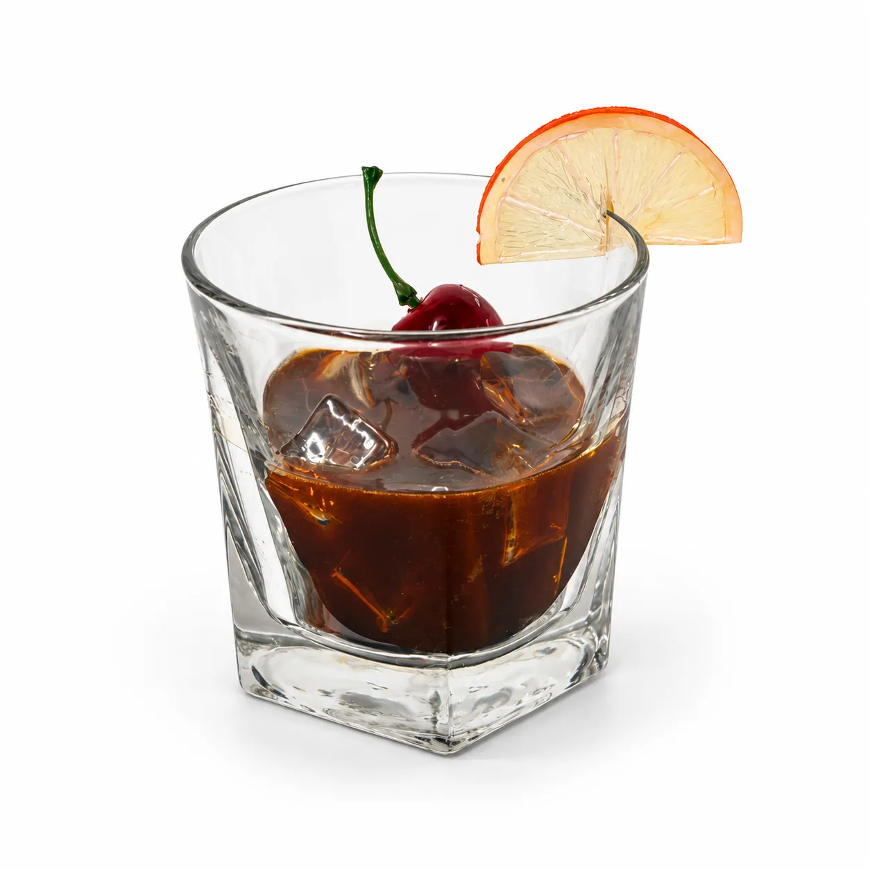 Faux Old Fashioned with Cherry & Orange