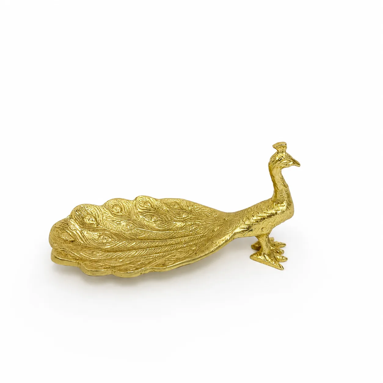Gold Peacock Statue