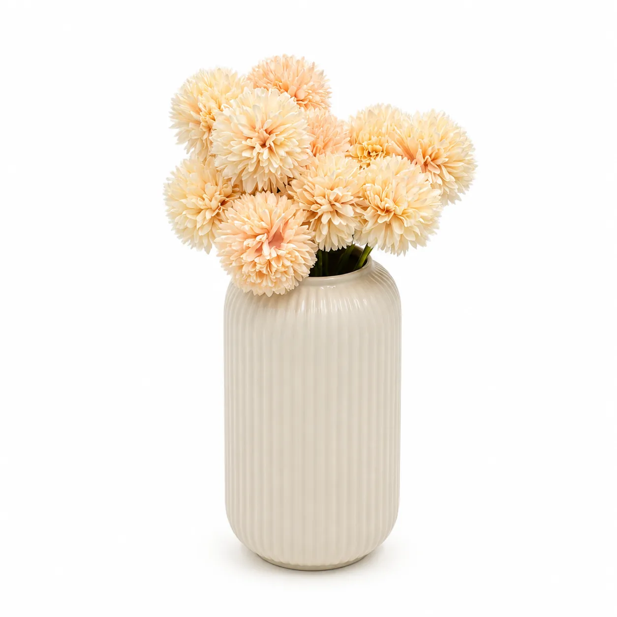 Artificial Blush Pompon Chrysanthemum Spray