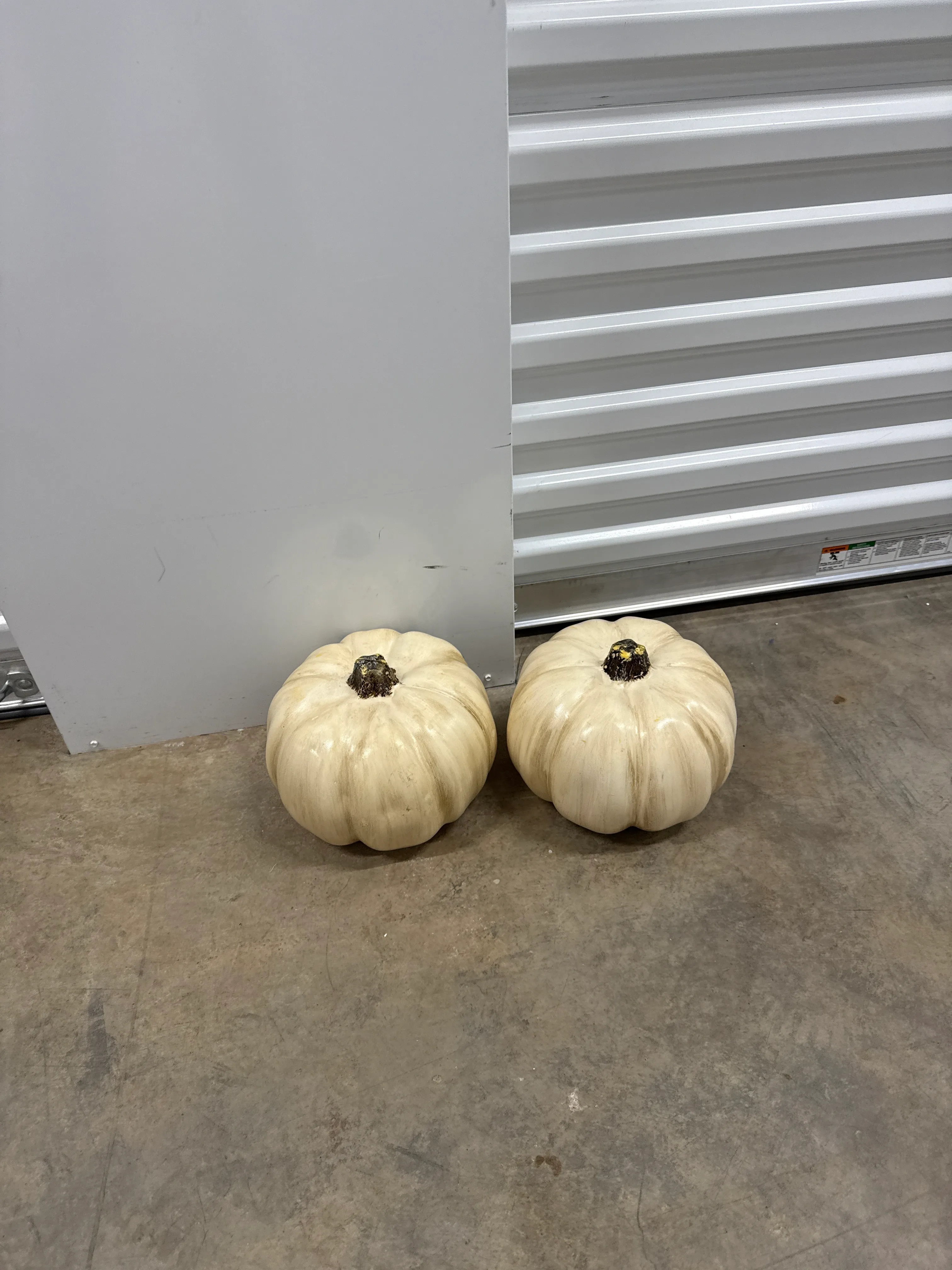 Medium White Faux Pumpkins