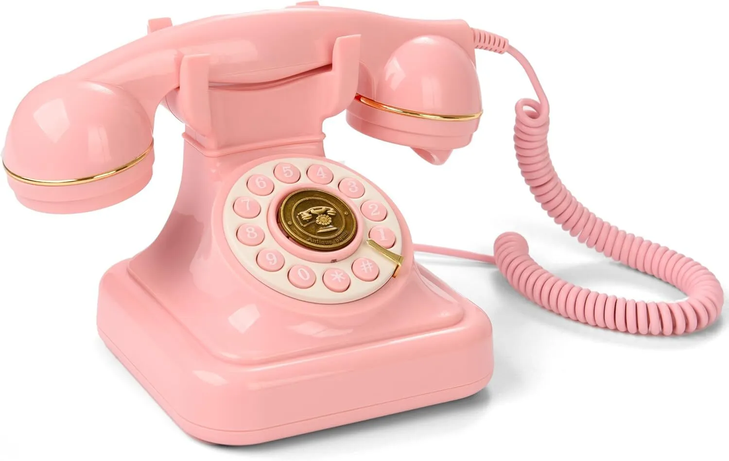 Retro Corded Telephone - Pink