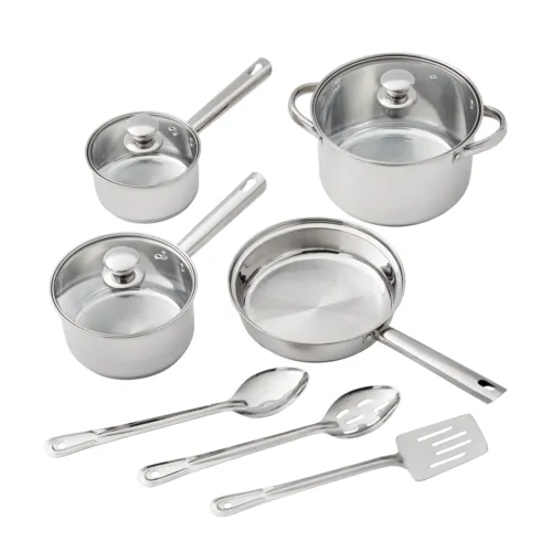 Stainless Steel Cookware - Set of 10