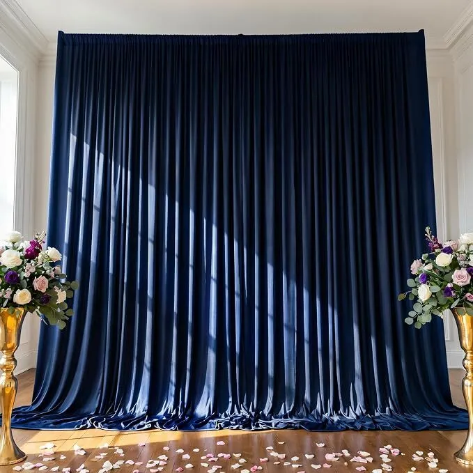 Navy Blue Backdrop Curtain - 10 x 10ft