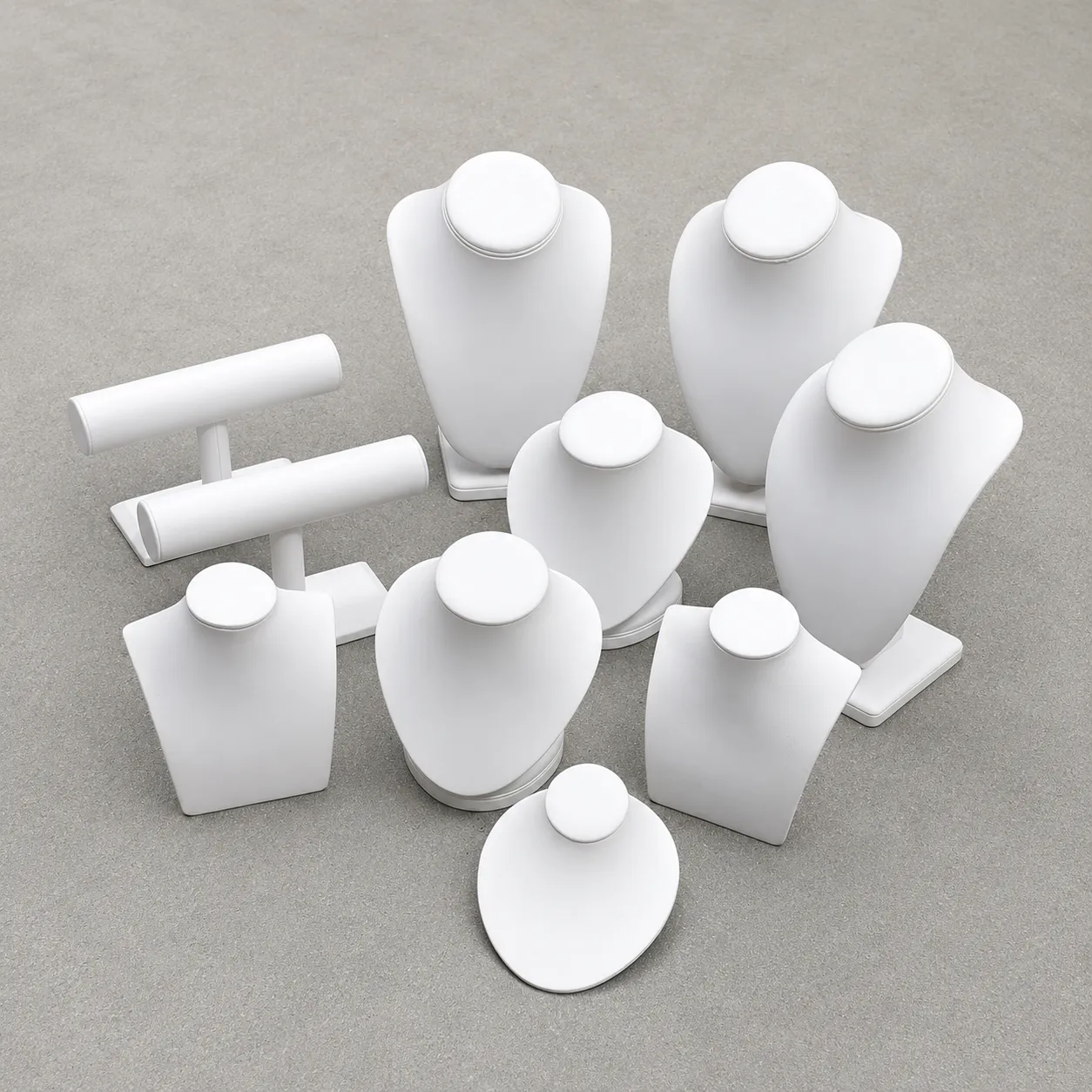 White Leather Jewelry Display Bundle