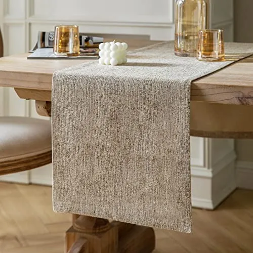 Oatmeal Tweed Table Runner