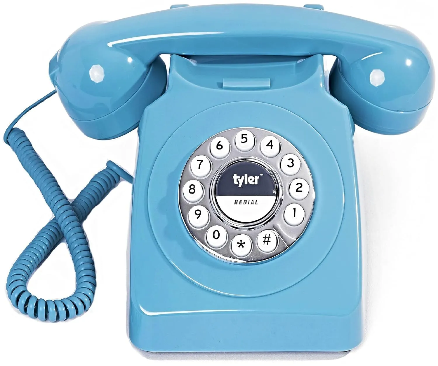 Retro Style Landline Phone - Blue