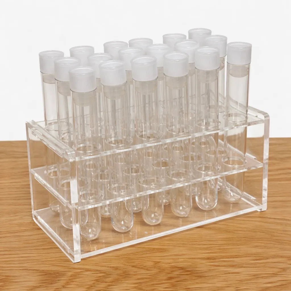 Plastic Test Tubes with Display