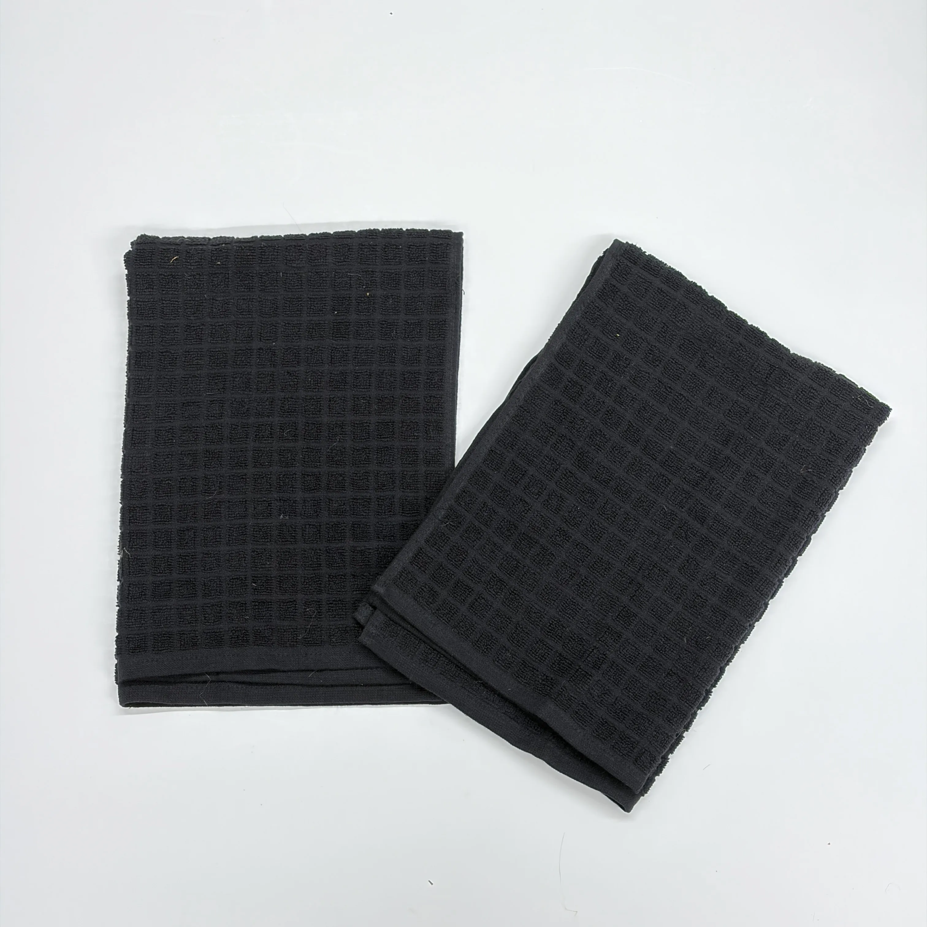 Black Textured Dish Towel - Set of 2
