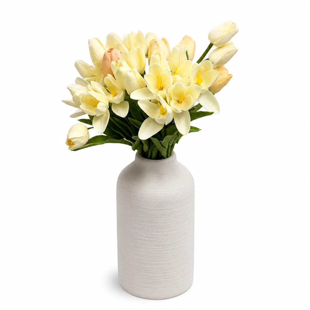 Artificial Cream Freesia & Tulip Bouquet