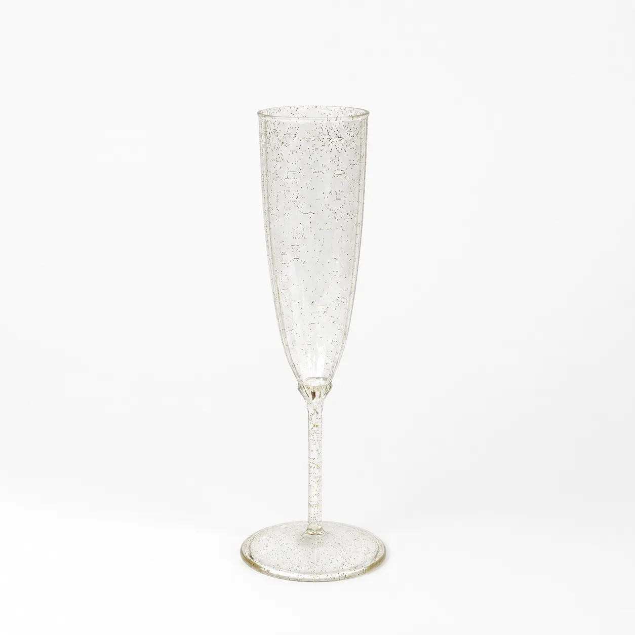 Plastic Glitter Champagne Flute - Set of 4