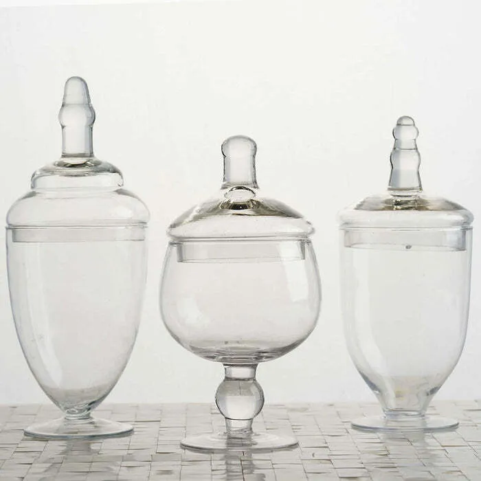 Apothecary Decorative Candy Jars 8.5", 9", 10"