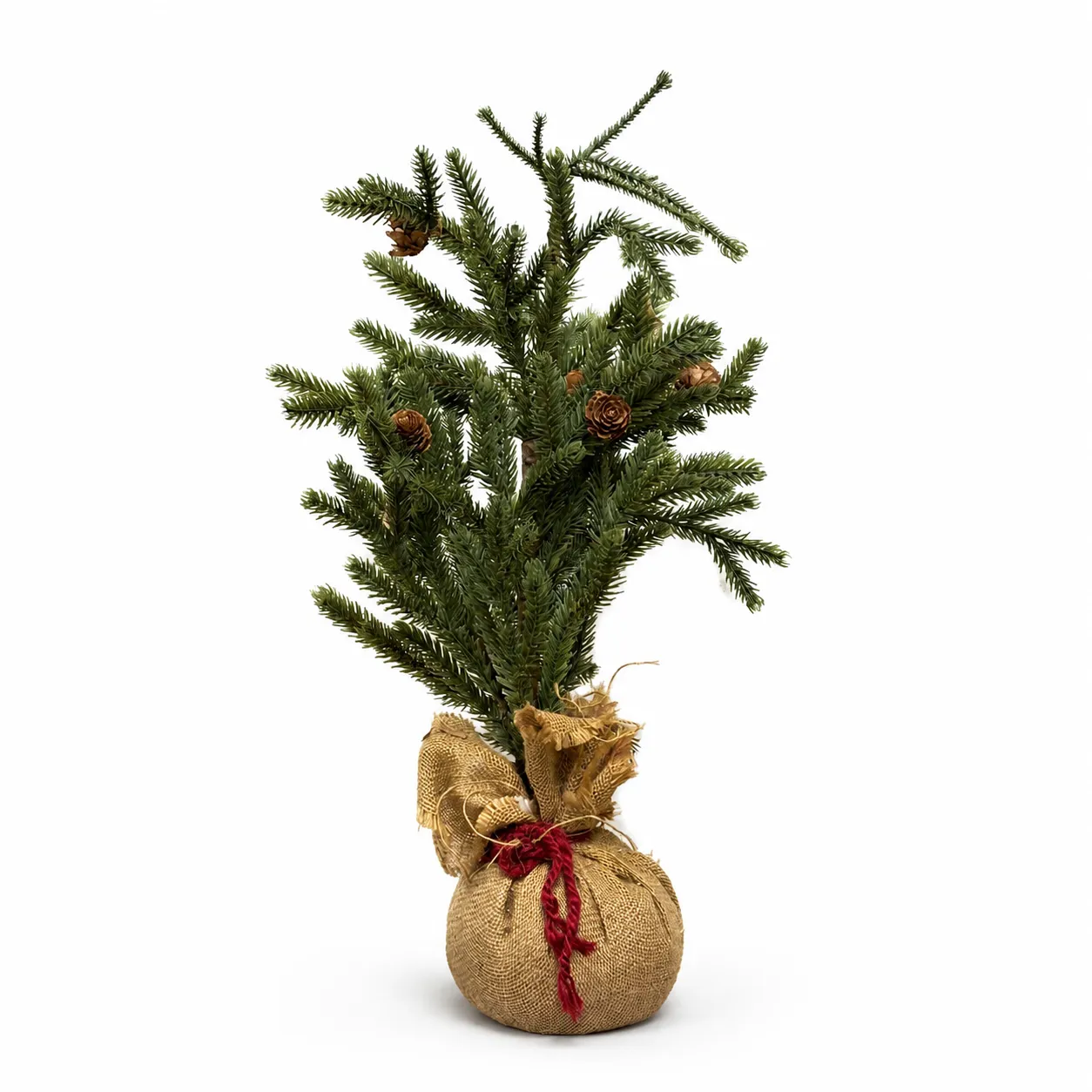 Mini Christmas Trees with Pinecones