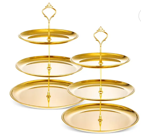 3 Tier Gold Display Stands 