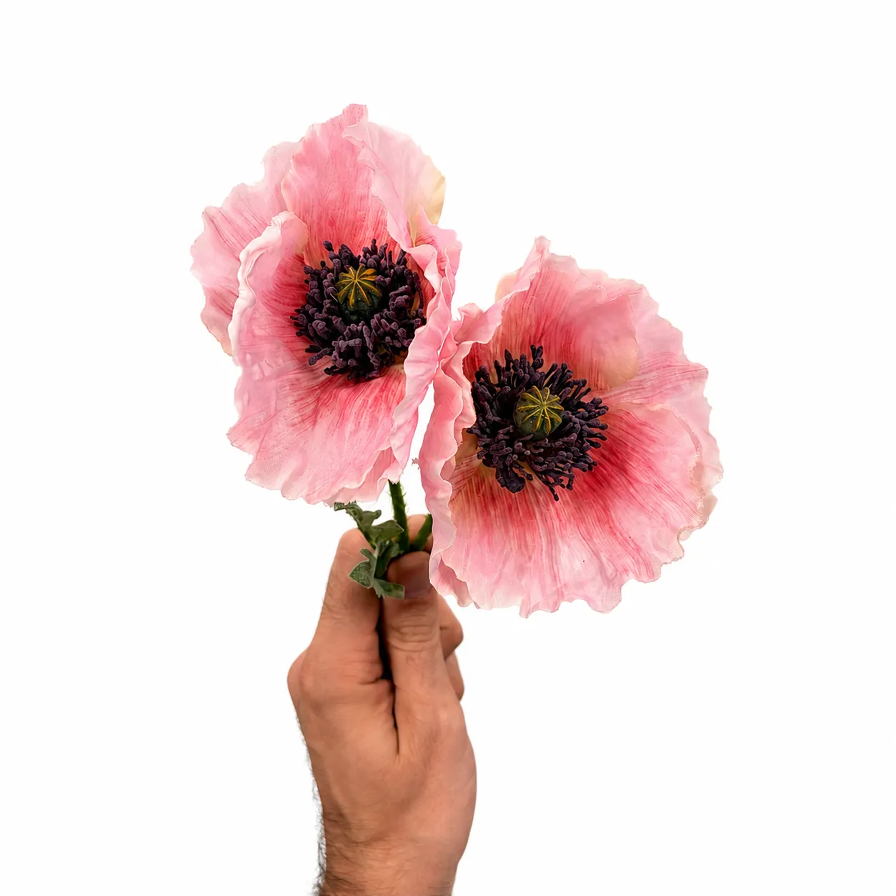 Artificial Pink Iceland Poppy - Set of 2