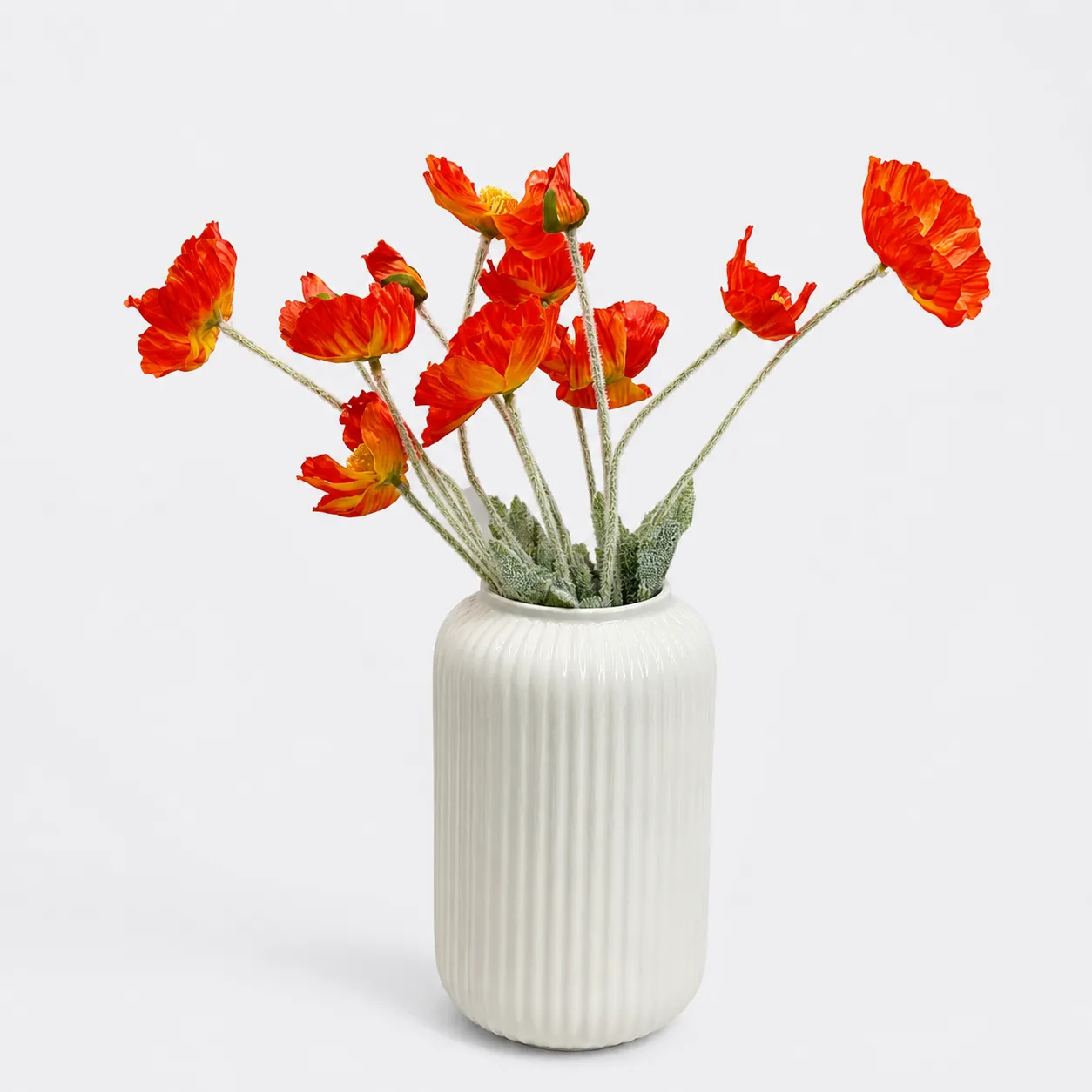 Artificial Orange Iceland Poppy Spray