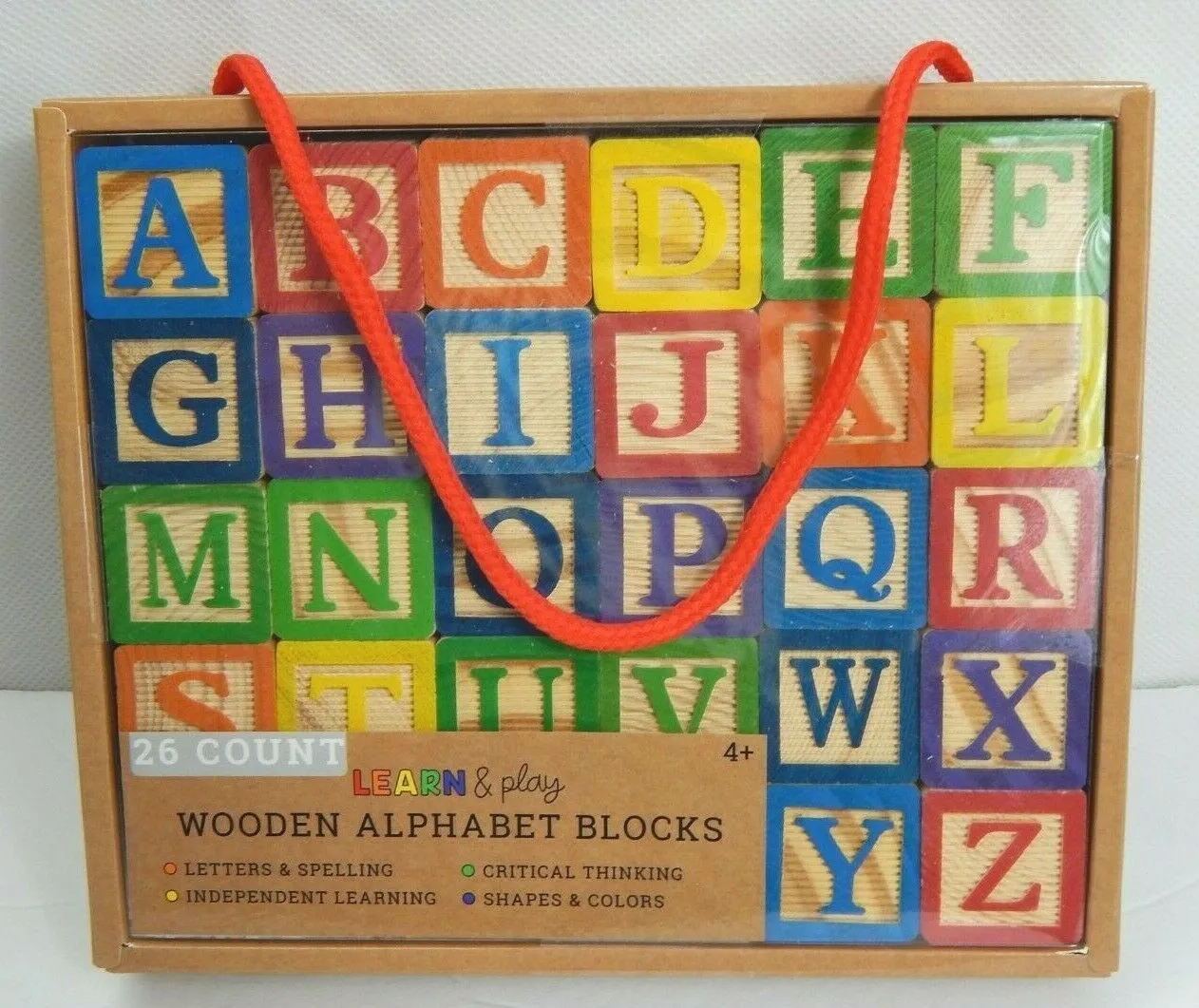 Learn and Play Wooden Alphabet Blocks