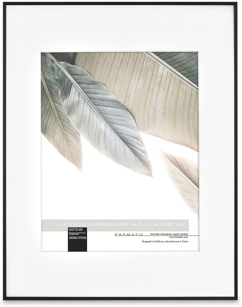 Simple Black Photo Frame 11" x 14"