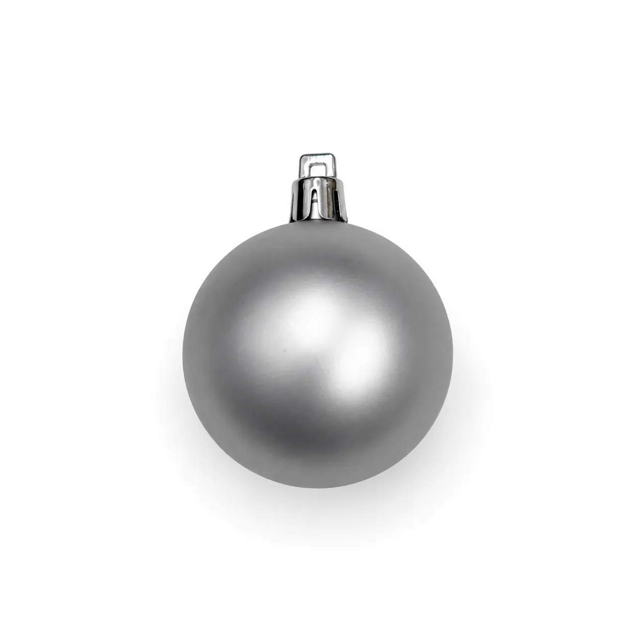 Matte Silver Christmas Ornament - Set of 10